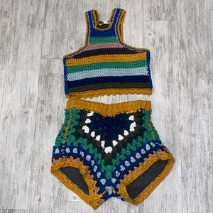 Colorful knitted set